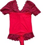 We Are HAH  Top Heavy Bodysuit Rouge Red Size Small NWT Photo 3
