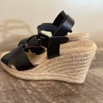 BKE  Espadrille Wedge Sandals Black Women’s Size 7.5 Ankle Strap Buckle Photo 3
