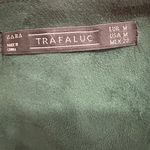 ZARA Trafaluc Green Suede Button-up Dress Size medium Photo 6