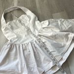 Helsa Halter Dress faille drop waist mini womens White large party bachelorette Photo 6