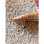 Toteme Croc Embossed Leather Square Toe Mules Kitten Pumps Womens Italy 39 US 9 Brown Photo 15