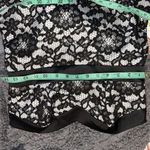 White House | Black Market  size 2 strapless black lace white lined prom dress Photo 2