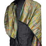 Style Palette Modal Shawl Black Paisley Border Wrap Scarf Large Soft 29x84 Photo 0