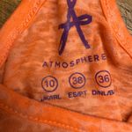 Atmosphere Orange Burnout Racerback Tank Top Women's Size 10 Athletic Activewear Photo 1