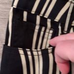 Mango  Mono Black And Cream Striped Straight Leg Jeans Size 2 Photo 3