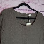 Garnet Hill  ORGANIC COTTON TEXTURED PATTERNED TIE SLEEVE SHIRT DRESS 16 NWT Photo 2