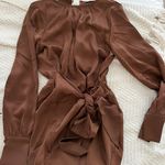 Silk Brown Dress Photo 0