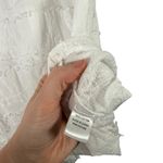 Lulu B White Floral Embroidered Aysmetrical Top Cottagecore Womens Medium Photo 3