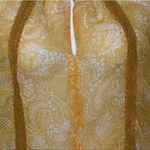 LC Lauren Conrad  Yellow Sheer Paisley Boho Blouse Bell Sleeves Small Photo 4