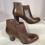 Born Claire Brown leather High heel ankle boots booties size US 7.5 UK 7 EU40.5 Photo 1