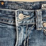 Miss Me  JE5865P Denim Thick Stitch Flap Pockets Capris Photo 4
