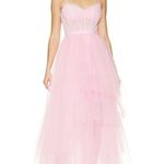 BCBGMAXAZRIA NWT BCBG MaxAzria Oly Corset Gown in Pink Rose Tiered Ruffle Tulle Dress 4 Photo 8