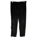 ZARA Velvet Pants Womens S Black Straight Leg Luxurious Soft Trouser Retro Chic Photo 2