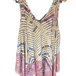 Free People Day Dreamers Tank V Neck Handkerchief hem Multicolor Size Large Photo 2