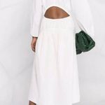 Vince open back white layered tiered long sleeve midi dress S Photo 2