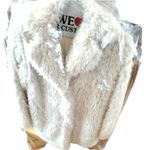 Forever 21 Faux Fur Cream Dress Coat Size M Photo 2