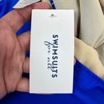 Swimsuits For All Blue Ruched Neck Tie One Piece Swimsuit Sz.14 NWT Size 14W Photo 4