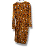 3.1 Phillip Lim x Target Long Sleeve Ruched Cheetah Print Knee Length Dress XL Orange Photo 5
