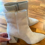 Sonoma Women's Orena Stone Beige Ankle Boots Block Heel Size 10 Memory Foam NEW Photo 0
