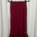 Matilda Jane Burgundy Red Big Ruffle Bottom Pants Sz.S Photo 1