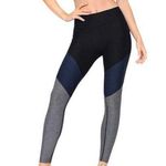 Outdoor Voices Stretch Color Block 7/8 Yoga a workout Leggings Navy Size S Photo 0