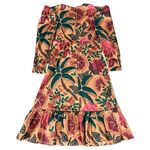 Farm Rio Anthropologie Women’s Orange Flowerdoscopic Floral Print Midi Dress XL Photo 6