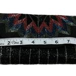 Vintage ADG Beaded Chevron Clutch – 80s/90s Rainbow Glam Black Photo 8
