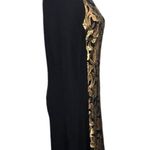 Karen Kane Karen Lane Black Semi Matte Gold Sequin Long Sleeve Bodycon Dress Size Large Photo 1