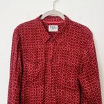 Anthropologie [] Holding Horses Red Sammie Button Down Blouse Western Sz Large L Photo 8