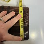 Brighton ‎ croc embossed leather clutch brown 8” x 5.75” Photo 9