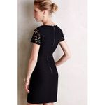 Anthropologie Maeve Laser Cut Basalt Sheath Dress 0 Black Mother of Bride Event Photo 2