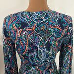 Maeve Anthropologie  maplewood oriental paisley print ruffled midi dress size XS Photo 6