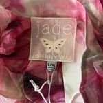 Johnny Was NWT  KATIA Silk Floral Irregular Oversized Blouse Size L/XL Pink Photo 6