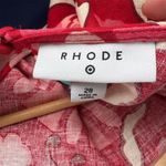 RHODE x Target Women's Linen Blend Floral Bell Sleeve Midi Dress Red Size 28 Photo 7