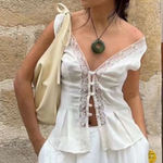 Reformation  Cristina Top in Cream 6 Photo 0