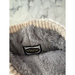 Scala  Women's Honeycomb Knit Beanie BIRCH WHITE Lined‎ With Faux Fur Photo 2