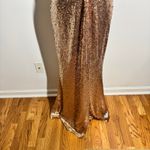 Revelry Rose Gold Sequin Dress Women 12 Sparkle Bling Formal Maxi Holiday Party Pink Photo 9