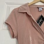 Just Polly NWT bodycon shirt dress in neutral pink. Pink Size M Photo 2