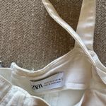 ZARA  Corset Top Denim White Crop Photo 3