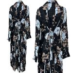 Free People  Bohemian Hippie Flower Child Back At It Maxi Dress Black Medium Photo 8