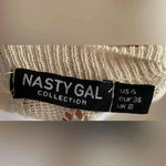 Nasty Gal | Off-White Cream Crochet Knit Crop Cropped Sweater | Size 4 Photo 2