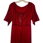 Vintage Red Nylon‎ Night Gown Red Size M Photo 1