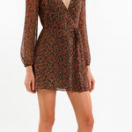 Urban Outfitters  Bleeker Floral Sheer Wrap Dress Size XS Photo 0