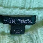 Wild Fable Lime Green Sweater Crewneck Acrylic  Womens Small Lime Green Cropped Photo 4