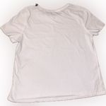 Zara Woman White Pearl Embellished Neckline Crew Neck T Shirt Top Small Photo 1