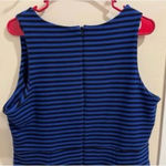 Old Navy Size XL Blue & Black Striped Sleeveless Zip Up Dress Photo 4