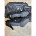 White House | Black Market  Peep toe suede leather Arianna bow heels size 6.5 Photo 6