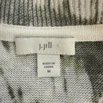 J.Jill Linen Palm Leaf Print Sweater Pullover Women's Medium Green Tropical Photo 8
