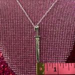 925 Renaissance Medieval English Sword Necklace Halloween creepy Silver Photo 3