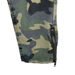 Umgee Small Skinny Pants Camo Stretch Pockets Mid-Rise Side Ankle Zippers Green Photo 2